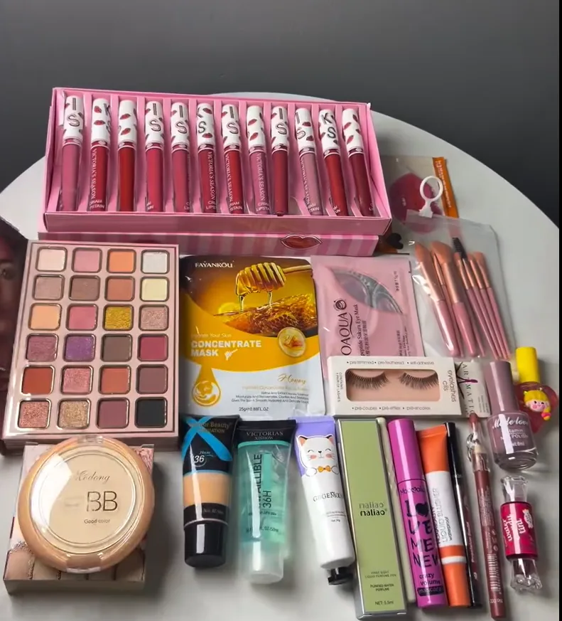 Complete Makeup &amp; Skincare Combo Kit – Eyes, Lips, Face &amp; Beauty Tools